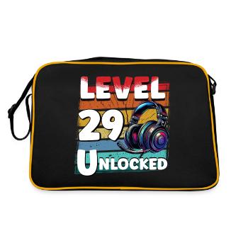 Gaming Birthday Level 29 Unlocked Gamer - Retro Bag - black/gold - Back