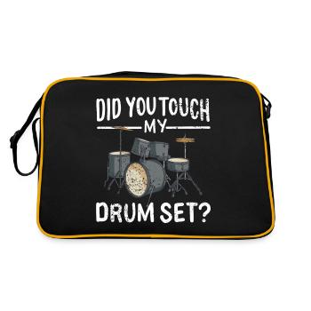 Did You Touch My Drum Set - Retro Bag - black/gold - Back