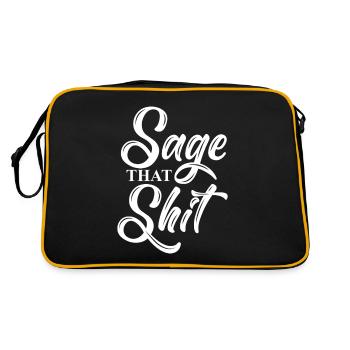 Sage cette merde - Sac Retro - noir/or - Dos