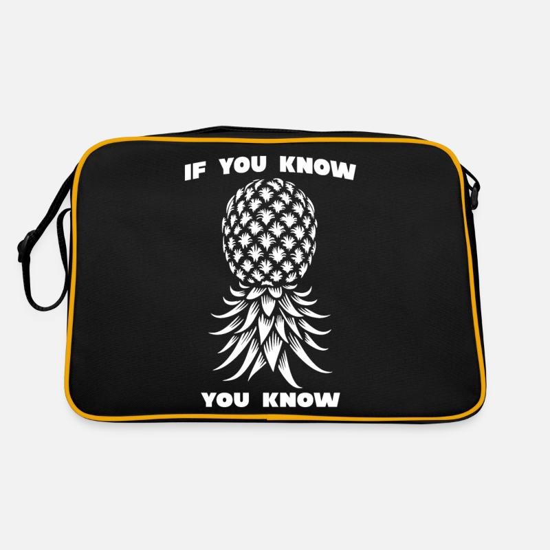 Funny Swinger Upside Down Pineapple Sexual Retro Bag
