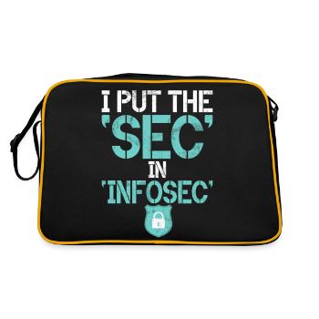 Cyber-sicherheits-hacker-hacking - Retro Tasche - Schwarz/Gold - Hinten