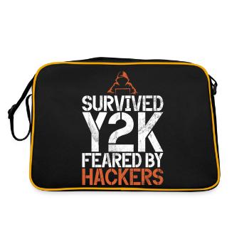 Cyber-sicherheits-hacker-hacking - Retro Tasche - Schwarz/Gold - Hinten