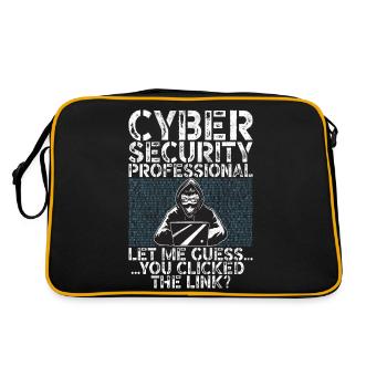 Cyber-sicherheits-hacker-hacking - Retro Tasche - Schwarz/Gold - Hinten