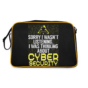 Cyber-sicherheits-hacker-hacking - Retro Tasche - Schwarz/Gold - Hinten