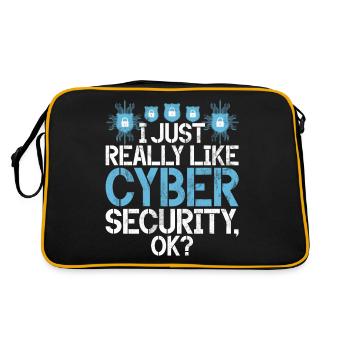 Cyber-sicherheits-hacker-hacking - Retro Tasche - Schwarz/Gold - Hinten