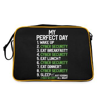 Cyber-sicherheits-hacker-hacking - Retro Tasche - Schwarz/Gold - Hinten