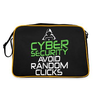 Cyber-sicherheits-hacker-hacking - Retro Tasche - Schwarz/Gold - Hinten