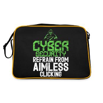 Cyber-sicherheits-hacker-hacking - Retro Tasche - Schwarz/Gold - Hinten