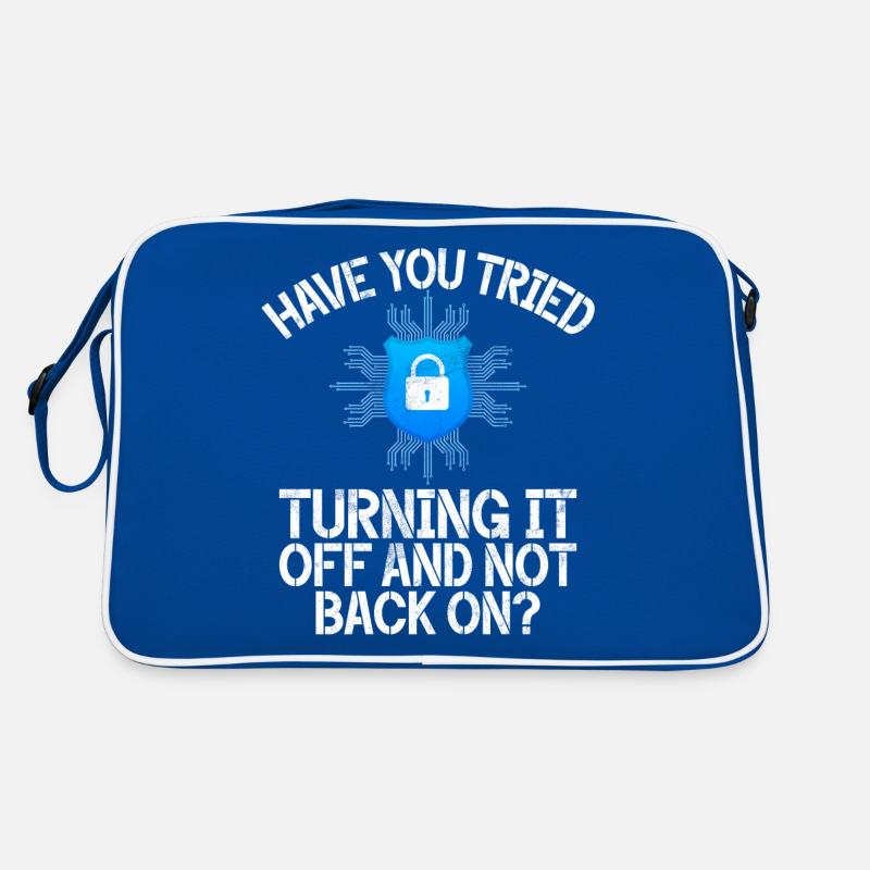 Cyber security hacker hacking Retro Bag