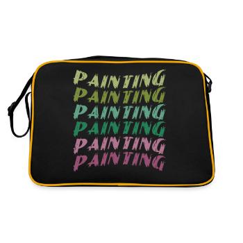 Peinture Peinture Coulée Vernis Construction Peinture - Sac Retro - noir/or - Dos
