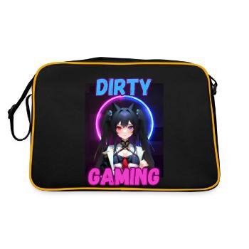Player One DirtyGaming - Retro Tasche - Schwarz/Gold - Hinten