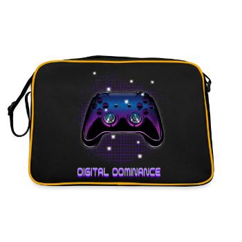 Gamers Video Gaming Geek Console Contrôleur de jeu - Sac Retro - noir/or - Dos