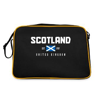 Ecosse drapeau écossais UK Vintage - Sac Retro - noir/or - Dos
