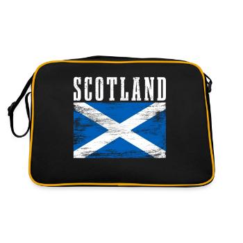 Ecosse drapeau écossais UK Vintage - Sac Retro - noir/or - Dos
