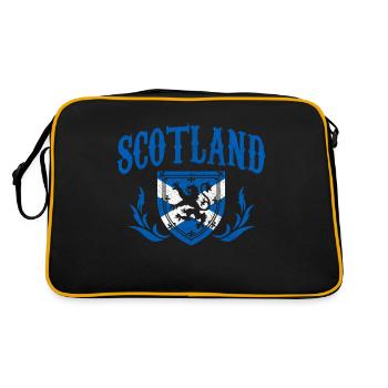 Ecosse drapeau écossais UK Vintage - Sac Retro - noir/or - Dos