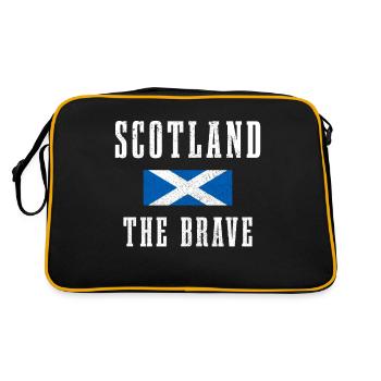 Ecosse drapeau écossais UK Vintage - Sac Retro - noir/or - Dos