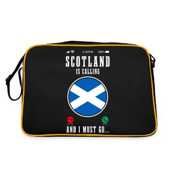 Ecosse drapeau écossais UK Vintage - Sac Retro - noir/or - Dos