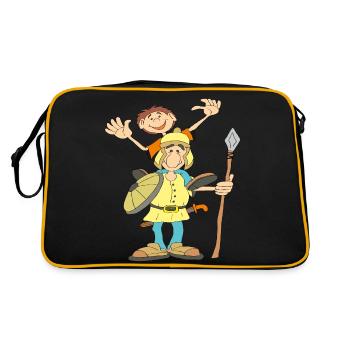 Soldat traditionnel avec bouclier - Sac Retro - noir/or - Dos