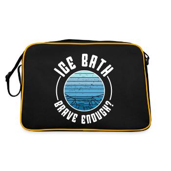 Eau glacée bain de glace assez courageux idée cadeau - Sac Retro - noir/or - Dos