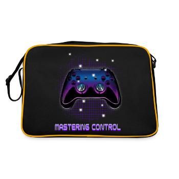 Gamers Video Gaming Geek Console Game Controller - Retro Tasche - Schwarz/Gold - Hinten