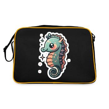 Seahorse Lover - Retro Bag - black/gold - Back