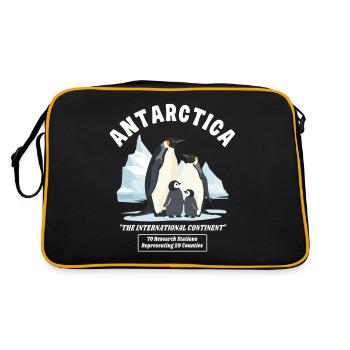 Antarctique - Le continent international - Sac Retro - noir/or - Dos