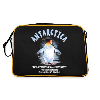 Antarctique - Le continent international - Sac Retro - noir/or - Dos