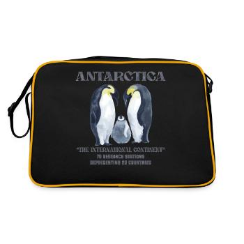 Antarctique - Le continent international - Sac Retro - noir/or - Dos