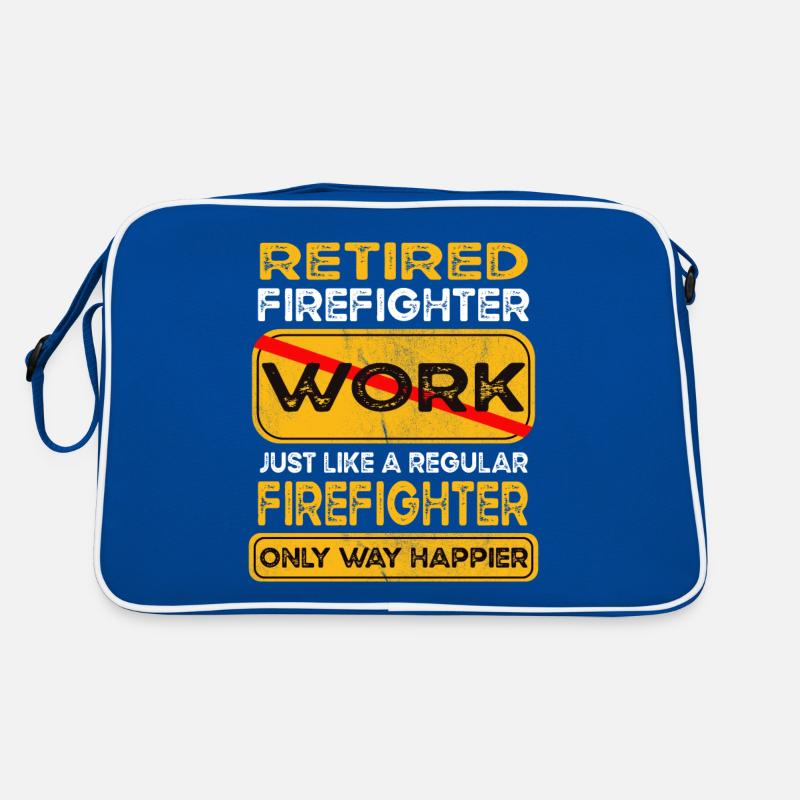Retirement firefighter only happier Retired Retro Bag
