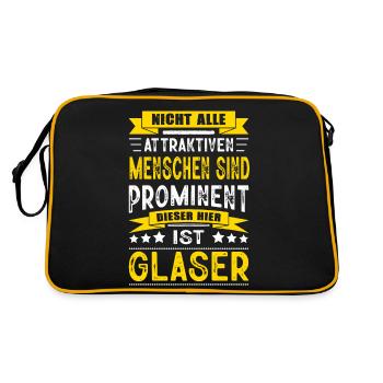 Nicht Alle Menschen Sind Prominent Glaser - Retro Tasche - Schwarz/Gold - Hinten