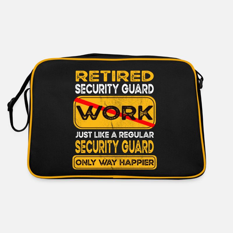 L’agent de sécurité à la retraite n’est que plus heureux Retraité Sac Retro