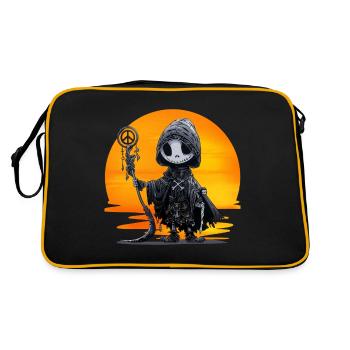 The Peacemaker. Grim Reaper, Death, Peace, Humor, - Retro Bag - black/gold - Back