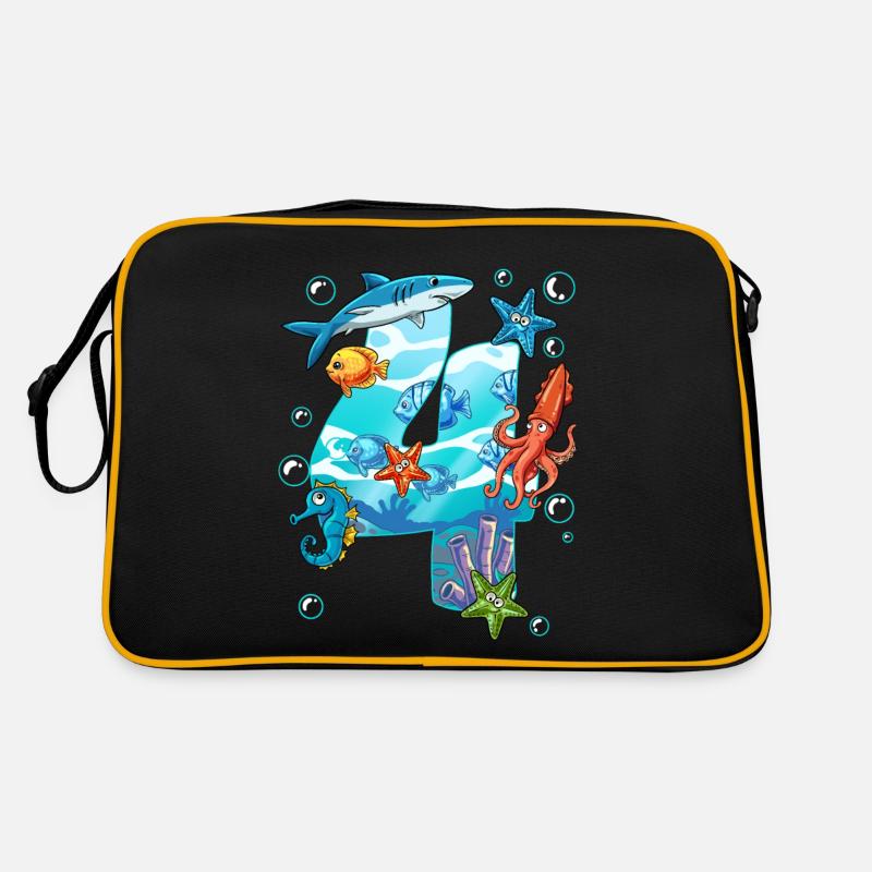 4e anniversaire créatures marines Sac Retro