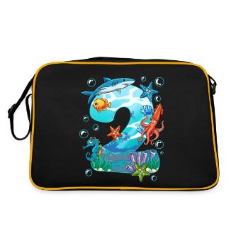 2e anniversaire créatures marines - Sac Retro - noir/or - Dos