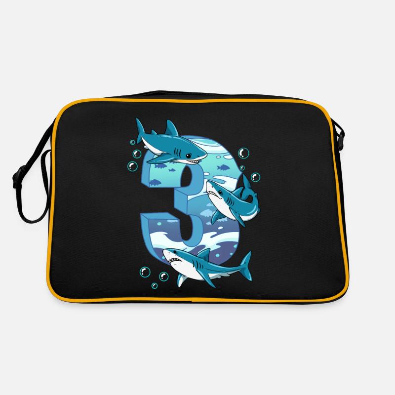Requin du 3e anniversaire Sac Retro