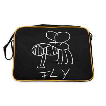 Fly Insect Animal - Retro Bag - black/gold - Back