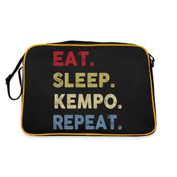 Eat Sleep Kempo Repeat Funny Martial Arts - Retro Bag - black/gold - Back