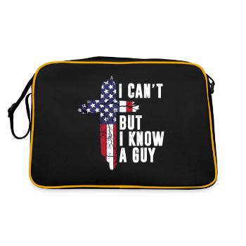 I Cant But I Know a Guy Jesus Christ USA Christian - Retro Bag - black/gold - Back