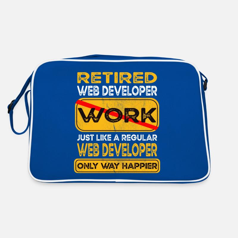 Retirement web developer only happier Retired Retro Tasche