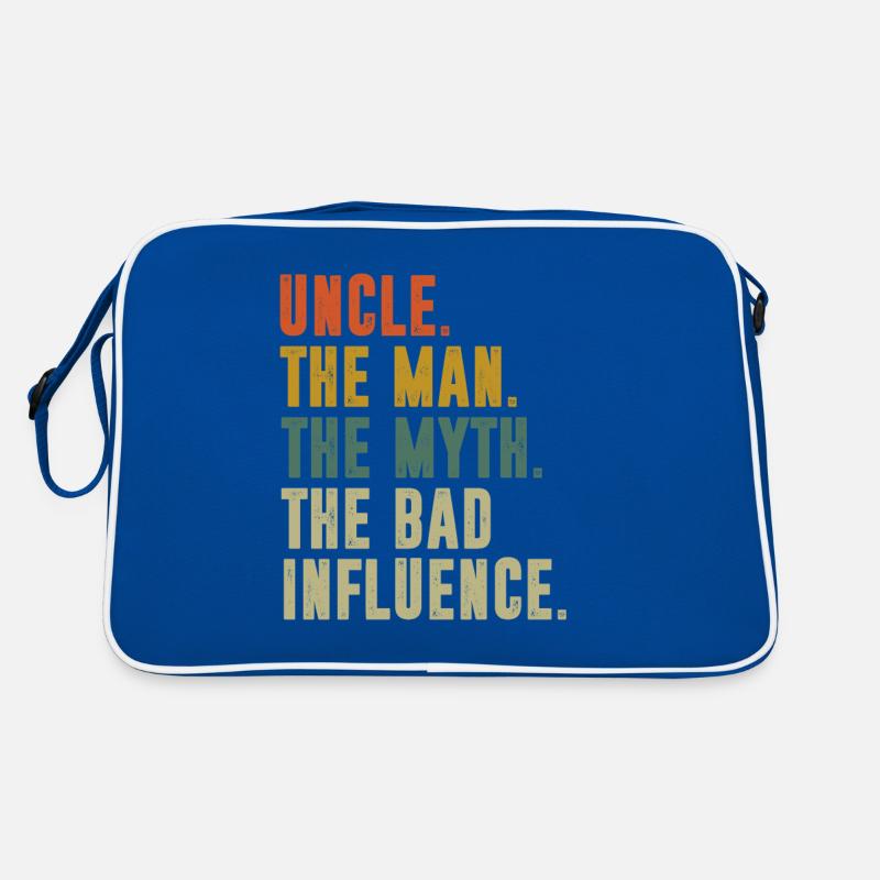 Vintage Fun Uncle Man Myth Bad Influence Funny Retro Bag
