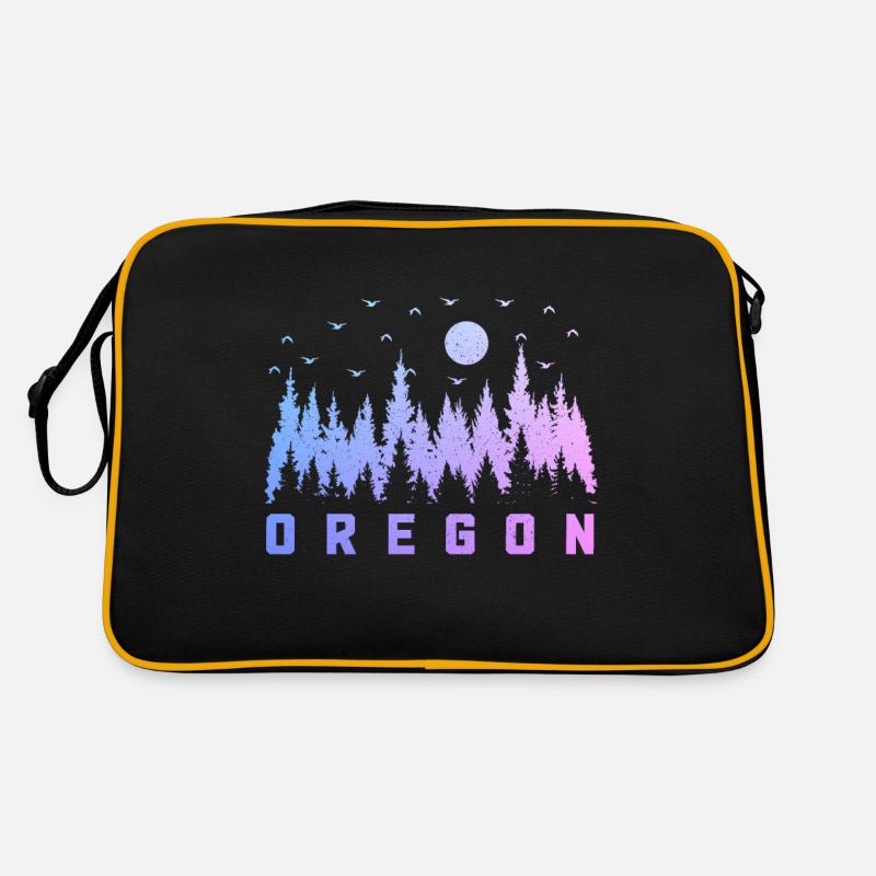 Oregon - Retro Tasche - Schwarz/Gold