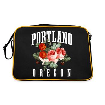 Portland, Oregon, États-Unis - Sac Retro - noir/or - Dos