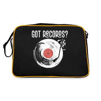 Vous avez des disques ? Ventilateur Vintage en vinyle - Sac Retro - noir/or - Dos