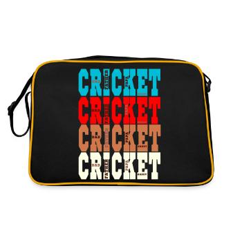 Cricket Dad – Sports Dad – Gift for Cricket - Retro Bag - black/gold - Back