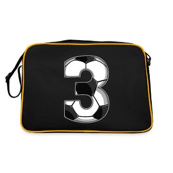 3ème anniversaire Football - Sac Retro - noir/or - Dos