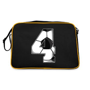 4th Birthday Football - Retro Bag - black/gold - Back