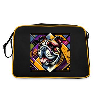 Bouledogue anglais - Sac Retro - noir/or - Dos
