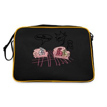 Suggestion de baignade mignonne, divertissement amusant - Sac Retro - noir/or - Dos