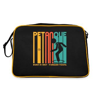 Petanque. Born in 1907. Petanque fans - Retro Bag - black/gold - Back