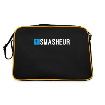 Smasher. For Padel players who smash - Retro Bag - black/gold - Back
